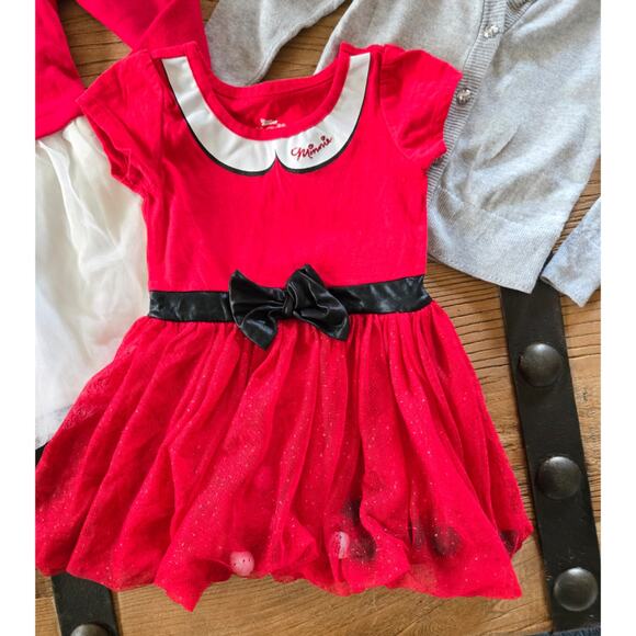 Girl's Red White and Gray Minnie Mouse Disney Bundle sz 2T - Picture 2 of 7